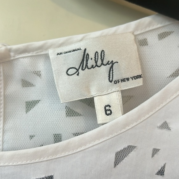 MILLY Lazer Cut tank top, size 6 - Picture 2 of 10